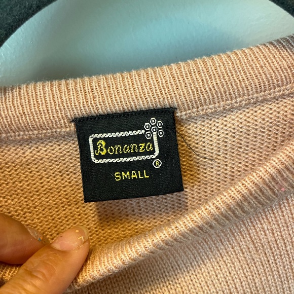 Vintage Bonanza embroidered sweater pink small - Picture 7 of 9